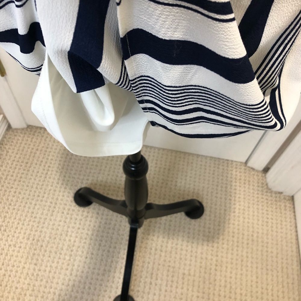 Monteau mini navy blue and white summer sun dress size small - Picture 9 of 12